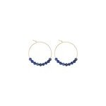 Petites cr�oles lapis lazuli & or