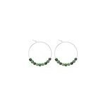 Petites croles rubis zosite & argent