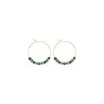 Petites croles rubis zosite & or