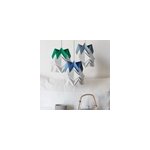 Petite suspension origami design bicolore en papier Petite suspension origami design bicolore en papier