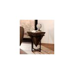 Petite table d'appoint en bois et m�tal - shanghai