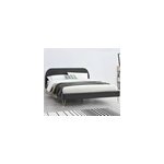 Phoenix lit 140 x 190 cm en velours et laiton gris