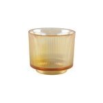 Photophore nervure ambre h10 cm
