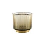 Photophore nervure fume h14 cm Photophore nervure fume h14 cm
