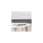 Photophore verre 3 bougies plateau