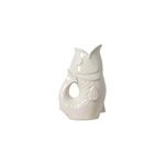 Pichet ou vase poisson blanc cass