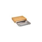 Planche � d�couper bambou 28, 5x21cm + tiroir inox