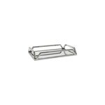 Plateau rectangulaire miroir argent