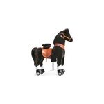 Poney noir avec sabots blanc