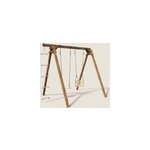 Portique en bois carr 3 agrs avec bala