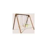 Portique en bois carr 3 agrs avec bala