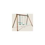 Portique en bois rond 3 agrs avec face