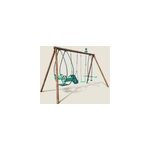 Portique en bois rond 4 agrs avec balan