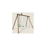 Portique en bois rond 4 agr�s avec face