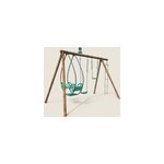 Portique en bois rond 4 agrs avec trap