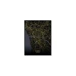 Porto carte ville city map nuit