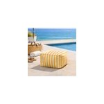 Positano pouf exterieur ray� jaune d�perlant 55x65x35 cm