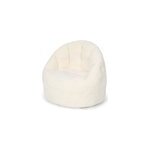 Pouf bouclette soft white