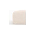 Pouf carr pour canap modulable en velours blanc cass - mina