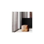 Pouf carr en cuir marron 40 cm - arrah