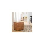 Pouf en cuir gaetan
