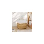 Pouf en jute beige et blanc d40 cm - billy