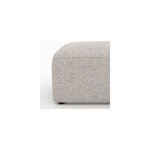 Pouf rectangulaire pour canap� modulable en tissu beige - hestia