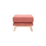 Pouf repose - pieds d�houssable en tissu effet velours textur� terracotta oslo