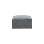 Pouf repose pieds en tissu chin gris fonc kerry