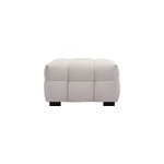 Pouf repose - pieds en tissu effet velours textur beige corto