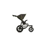 Poussette jogger runner noir - jaune fluo