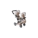 Poussette de poupe linus duo beige avec