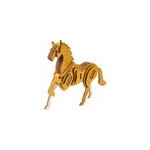 Puzzle 3d en bois. design de cheval. 32 pices.