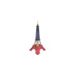 Puzzle 3d en bois. tour eiffel � paris. 94 pi�ces. couleur du drapeau fran�ais.