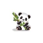 Puzzle 3d en carton avec relief. design d'ours panda.