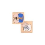Puzzle en bois 2 pi�ces little mateys chien - oiseau