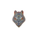 Puzzle en bois diy en forme de silhouette. avec des pi�ces individuelles.