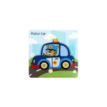 Puzzle en bois pour enfants, de 4 pi�ces. design voiture de police.