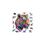 Puzzle en bois tigre coloré 150 pcs Puzzle en bois tigre coloré 150 pcs