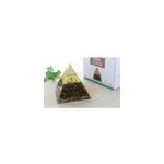 Pyramide orgonite oeil de tigre pentacle