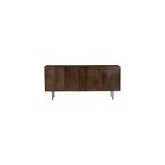 Quadro - buffet 4 portes en bois massif brun