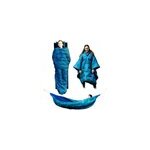 Quilt 3 en 1 trail hoppers : sac de couchage, doudoune et underquilt bleu
