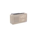 Radio réveil led avec finition bois Radio réveil led avec finition bois