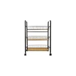 Resserre rectangle m�tal bois nera
