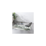 Rete - ensemble de 2 fauteuils + 1 table basse gris foncé Rete - ensemble de 2 fauteuils + 1 table basse gris foncé