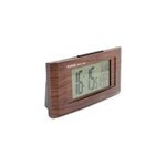 R�veil radio - pilot� design imitation bois avec �cran lcd r�tro�clair� -