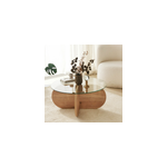 Ribe - table basse en bois et plateau en verre