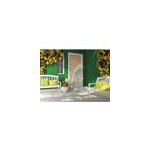 Rideau bambou peints - dessin arc - en - ciel