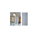 Rideau de porte chenille florence gris blanc - 120 x 220 cm - morel