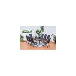Rimini table de jardin et 8 chaises en aluminium